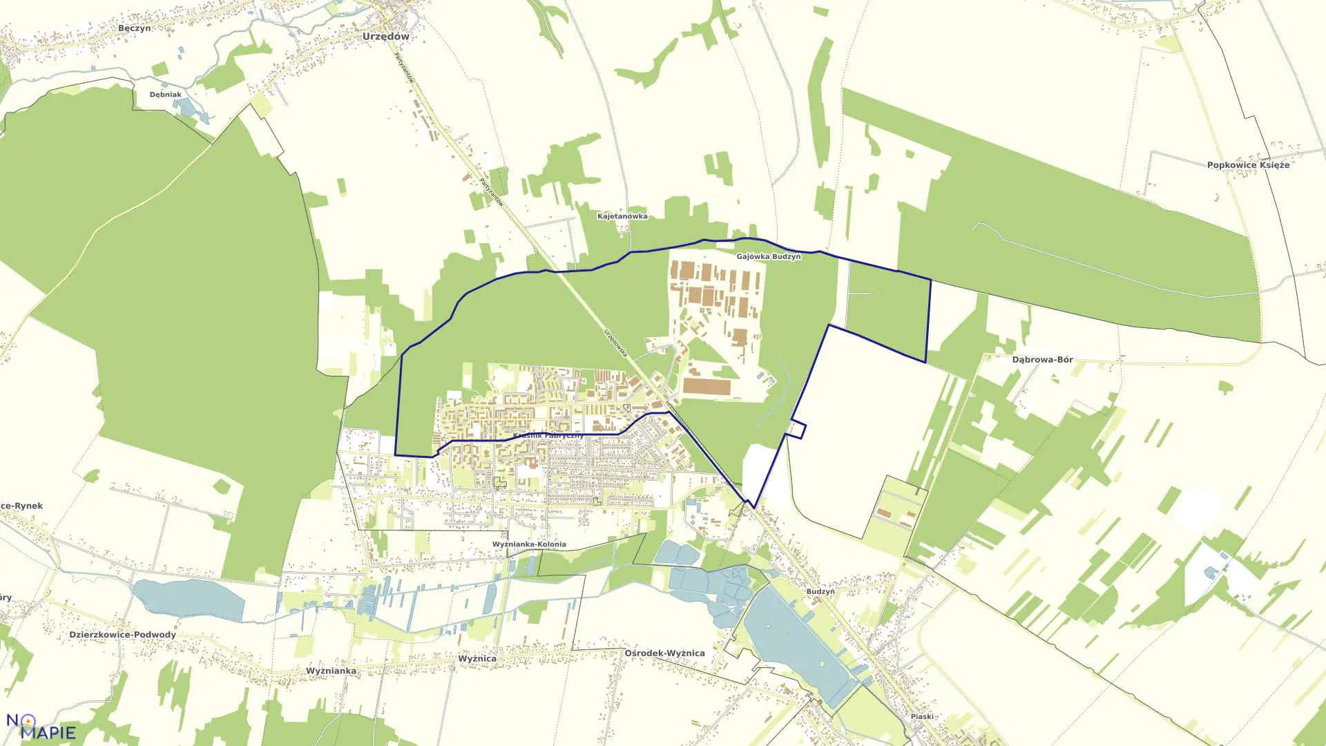 Mapa obrębu PÓŁNOC w mieście Kraśnik
