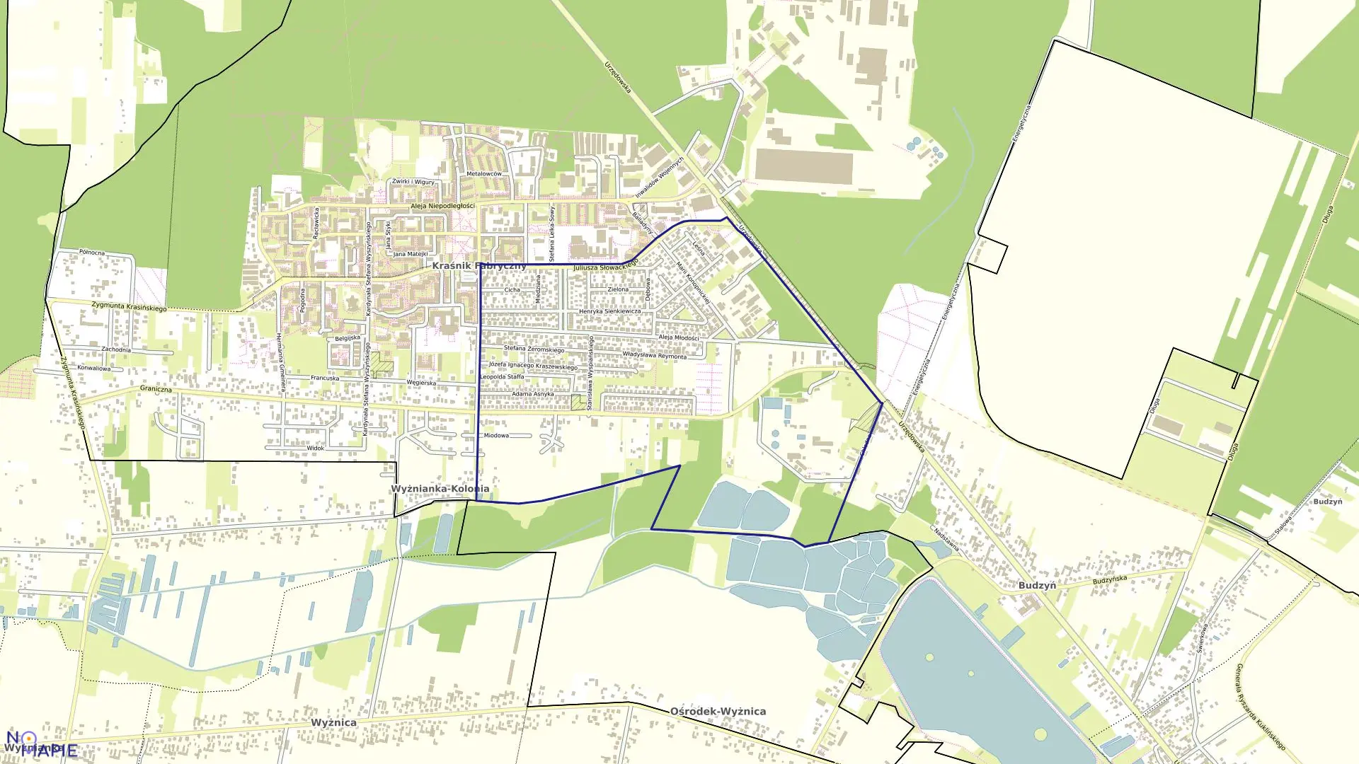Mapa obrębu WSCHÓD w mieście Kraśnik